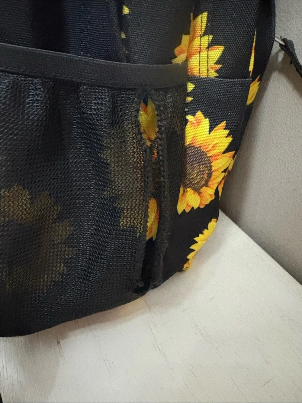 Abshoo Black Kids Backpack with Sunflower Print